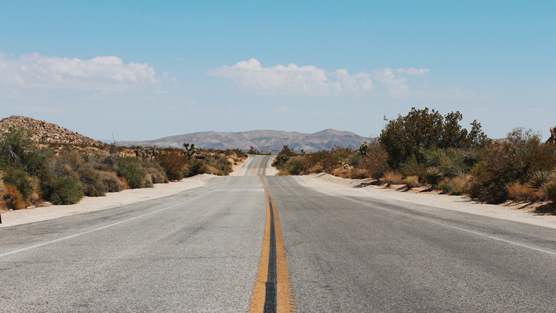 Lonely highway in the USA