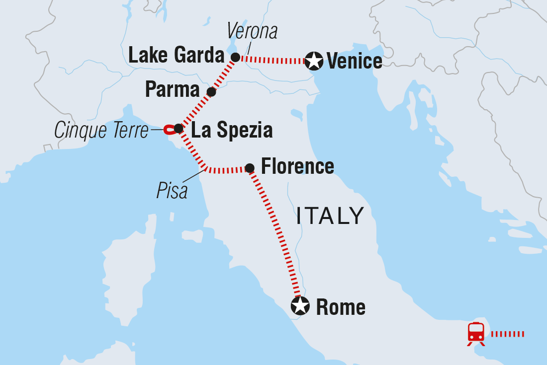 Map of 18 To 35S Essential Italy including Italy