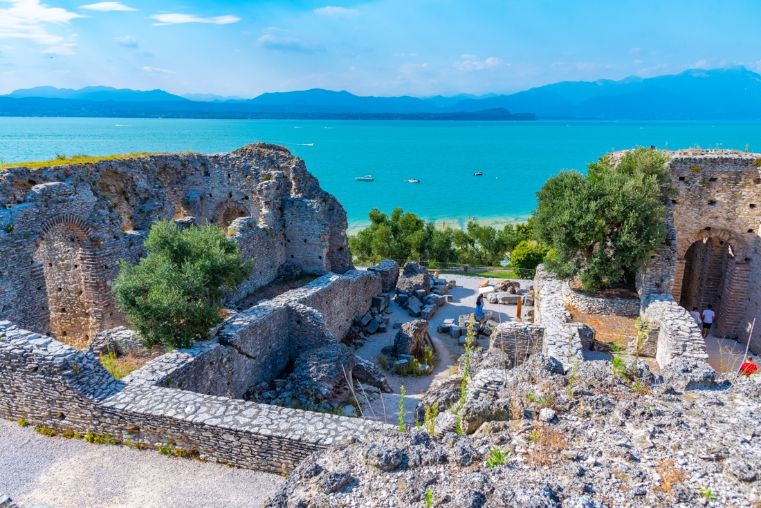Touring the Grotto di Catulla Roman ruins on a secluded island on Lake Garda