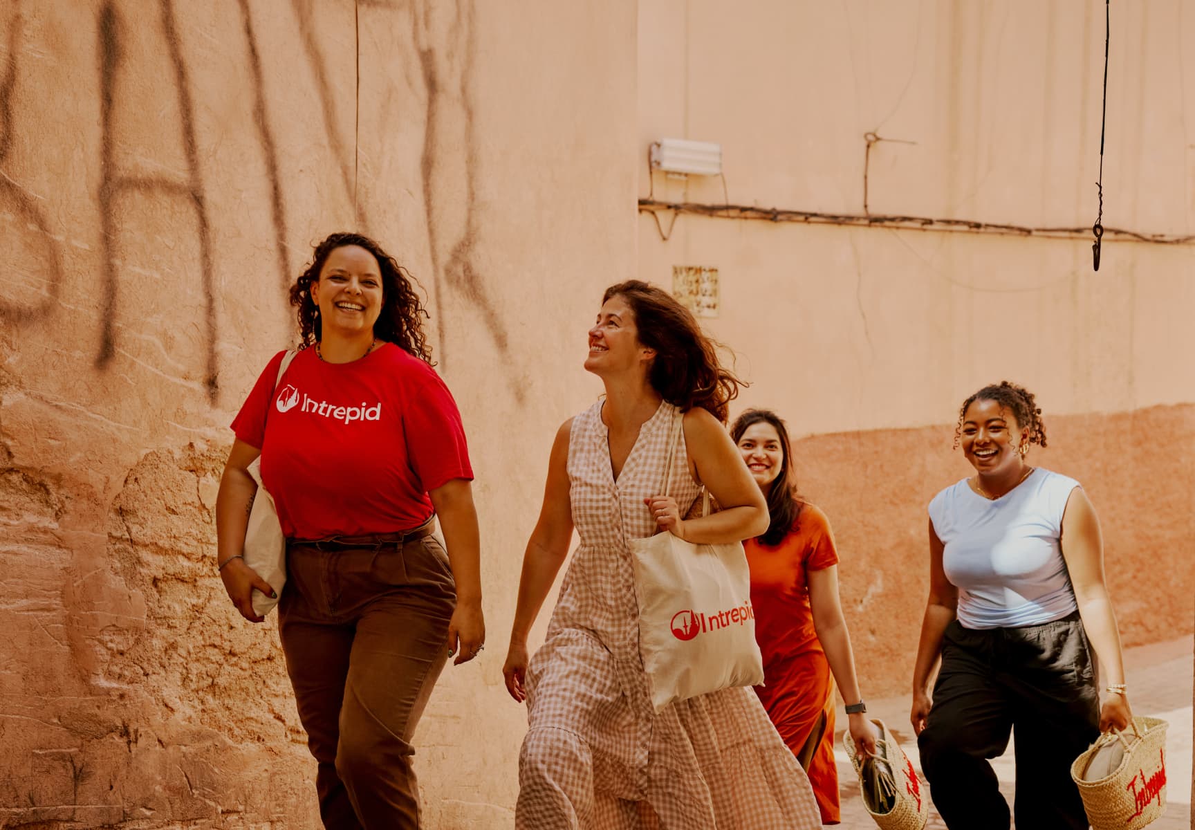 Small group on a walking tour in Morocco