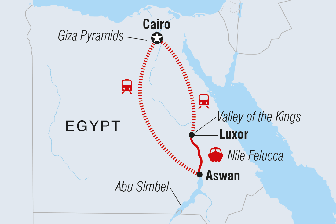 Map of 18 To 35S Essential Egypt including Egypt