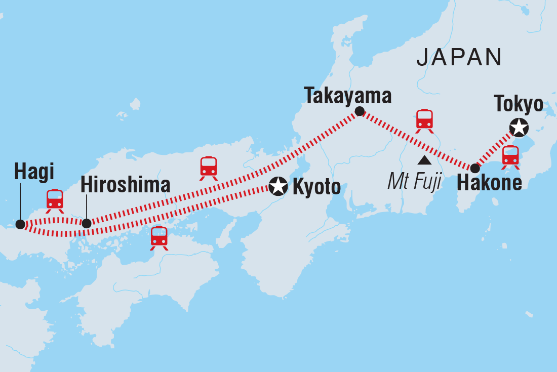 Map of Japan: Land Of The Rising Sun including Japan