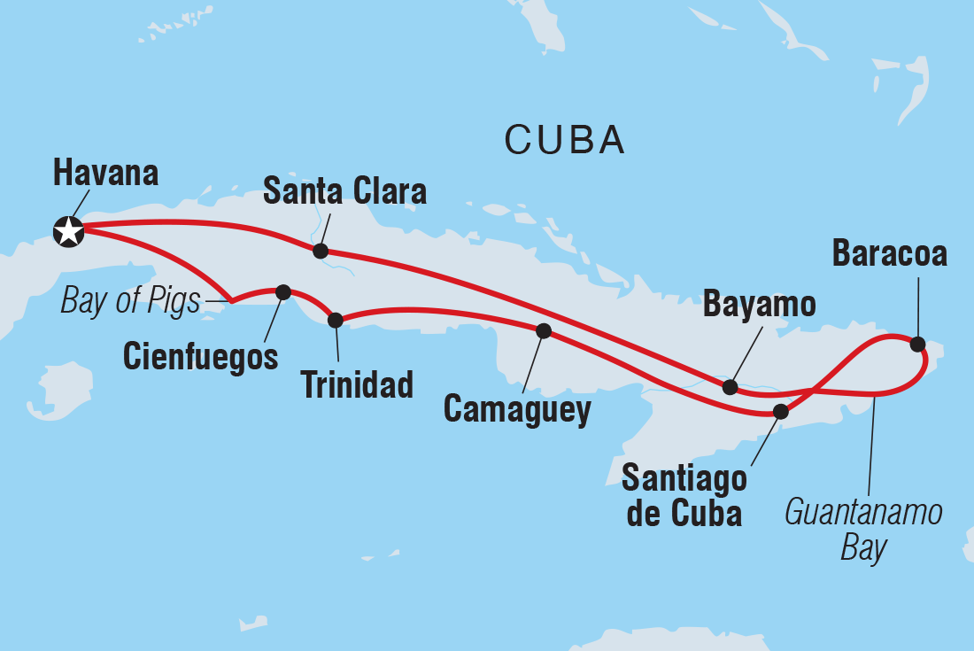 Map of Best Of Cuba including Cuba
