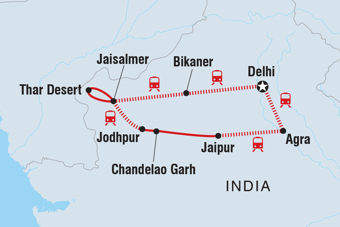 Map of India: Women's Expedition including India