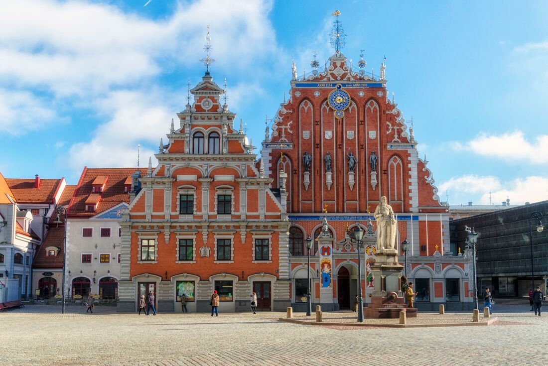 House of Black Heads in Riga city square