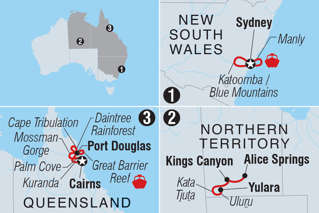 Map of Best Of Australia including Australia