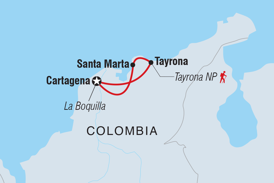 Map of Coastal Colombia including Colombia