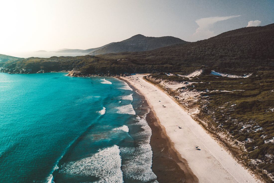 WIlsons Promonotory beach sprawling out from beautiful forests on Victoria's coast