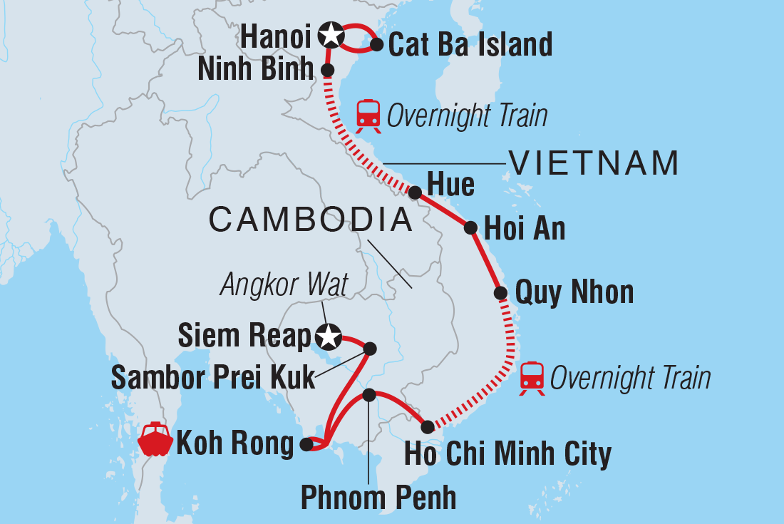 Map of 18 To 35S Real Vietnam To Cambodia including Cambodia and Vietnam