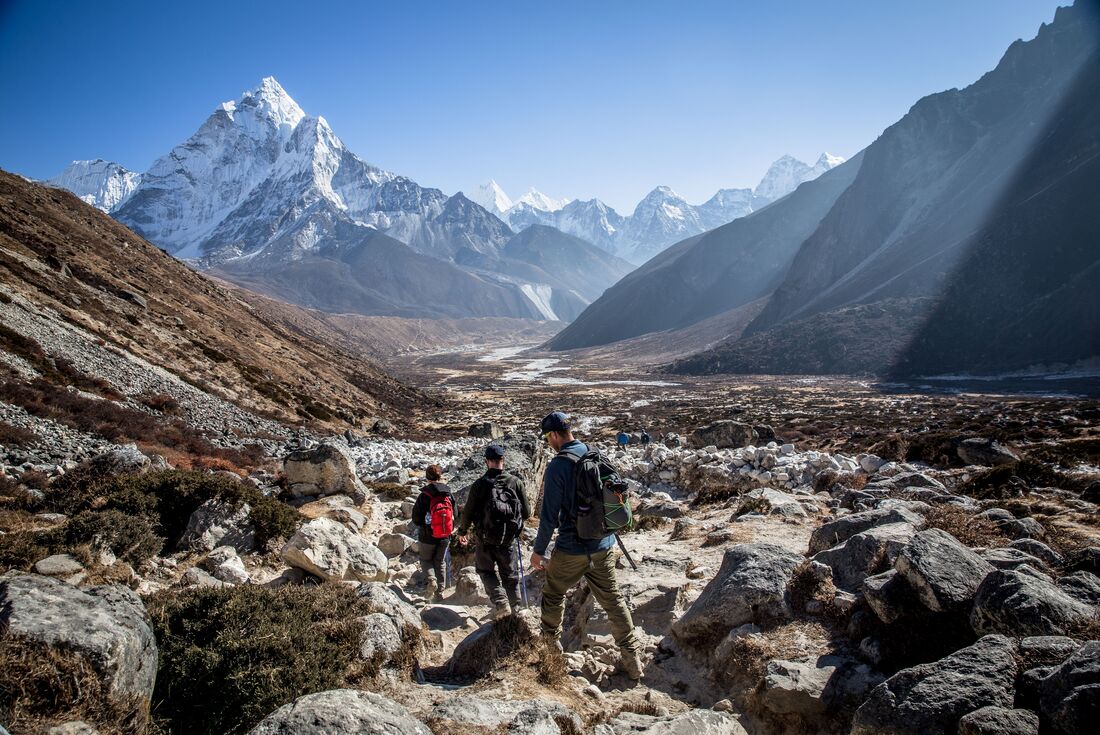 Approaching Everest Base Camp