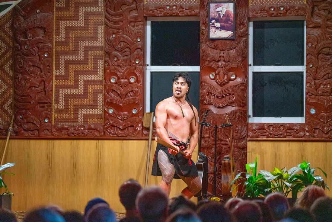 Haka performance in Rotorua, New Zealand