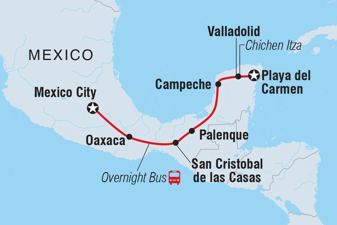 Map of 18 To 35S Real Mexico including Mexico