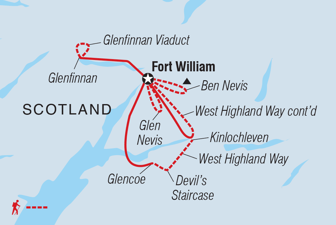Map of Classic Walks Of Scotland including United Kingdom