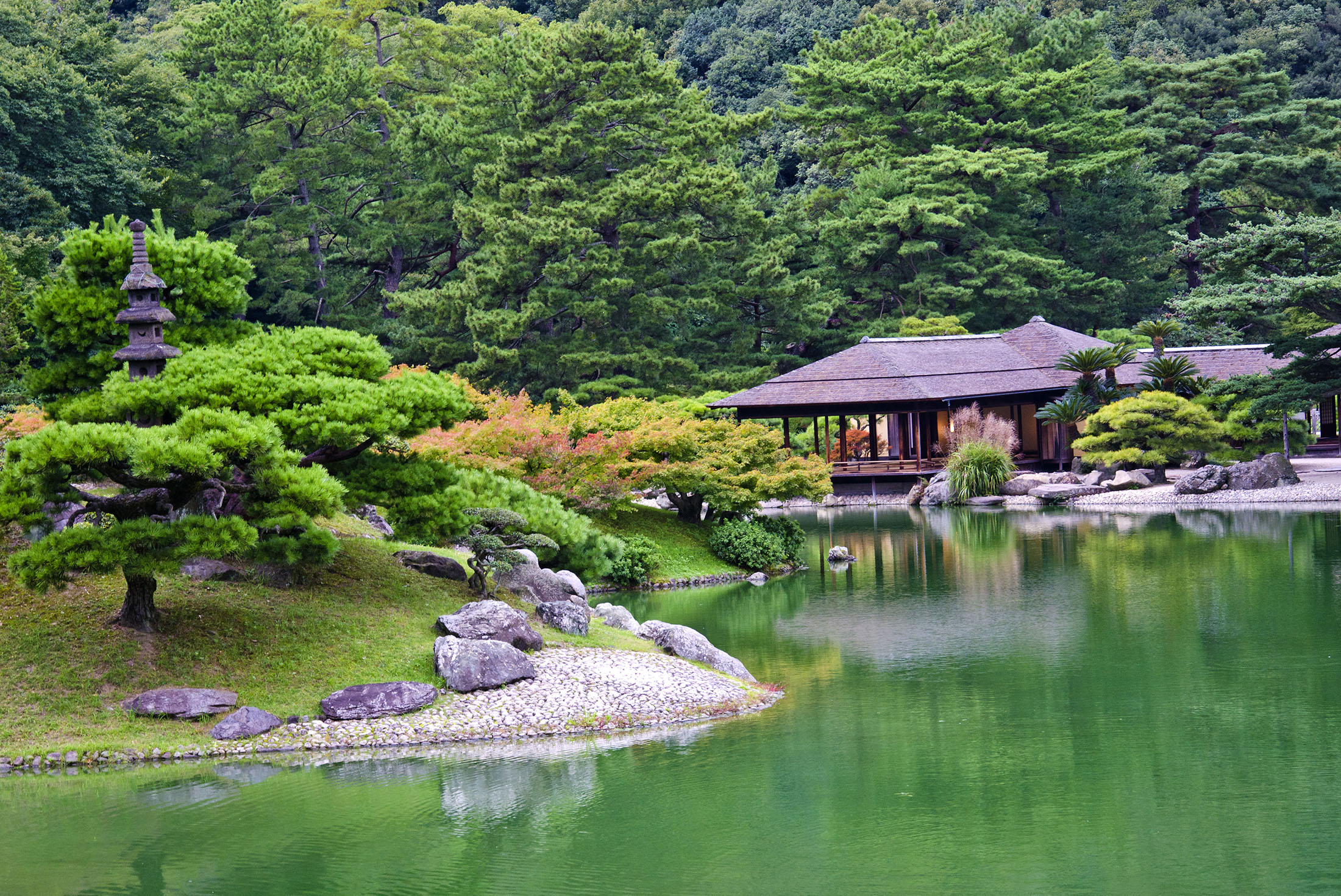 Ritsurin Garden in Takamatsu, Shikoku, Japan