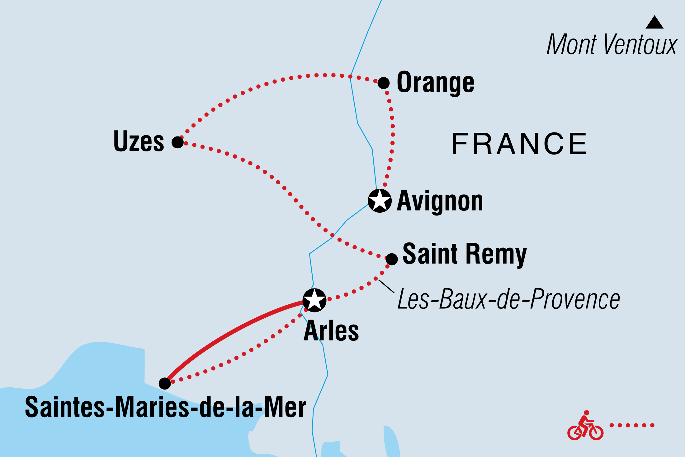 Map of Cycle Provence including France