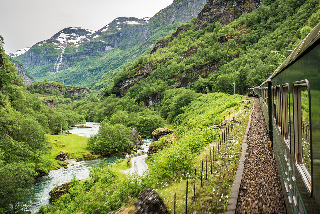 Mountain scenery from Norway's Flamsbana