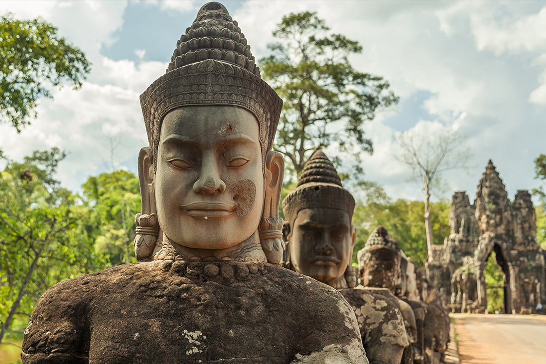 The ancient architecture of Siem Reap, Cambodia
