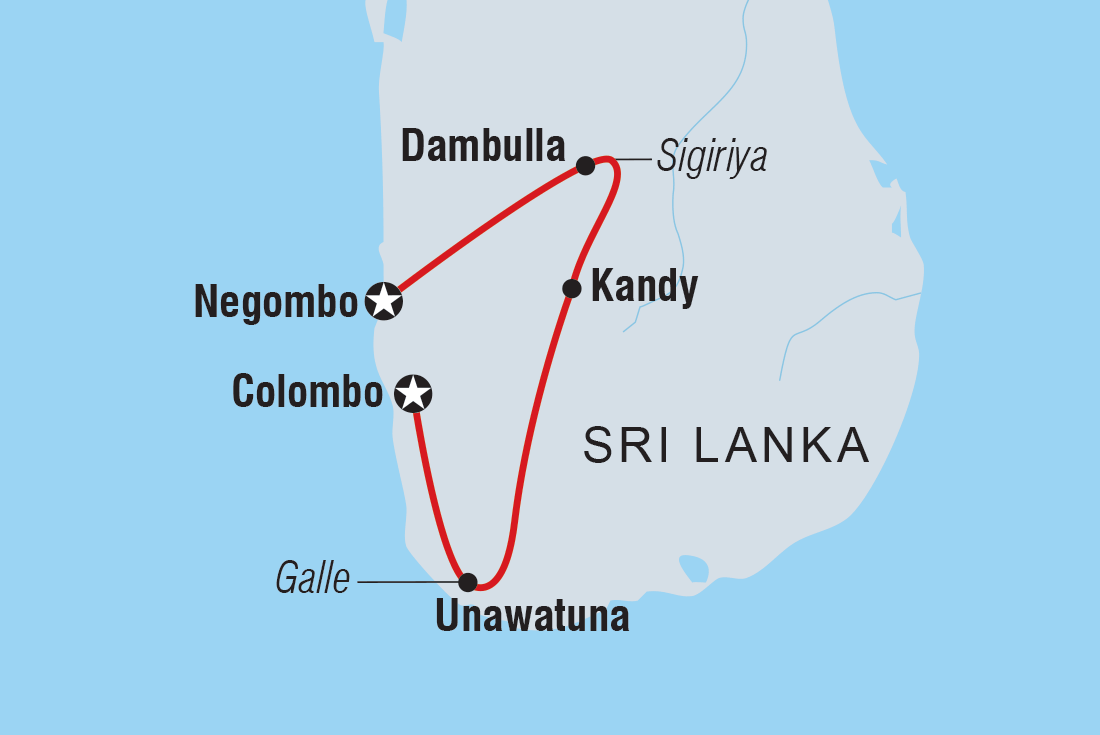 Map of Simply Sri Lanka including Sri Lanka