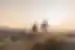 Travellers on a sunset hike in Cappadocia, Turkey