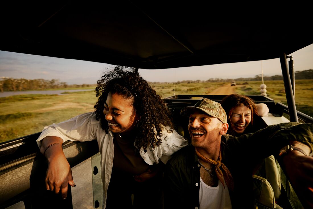 Have a laugh on the game drive in Lake Nakuru National Park