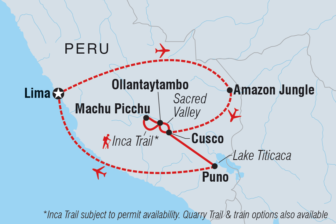 Map of 18 To 35S Real Peru including Peru
