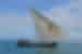 Fishermen sailing off the coast of Zanzibar