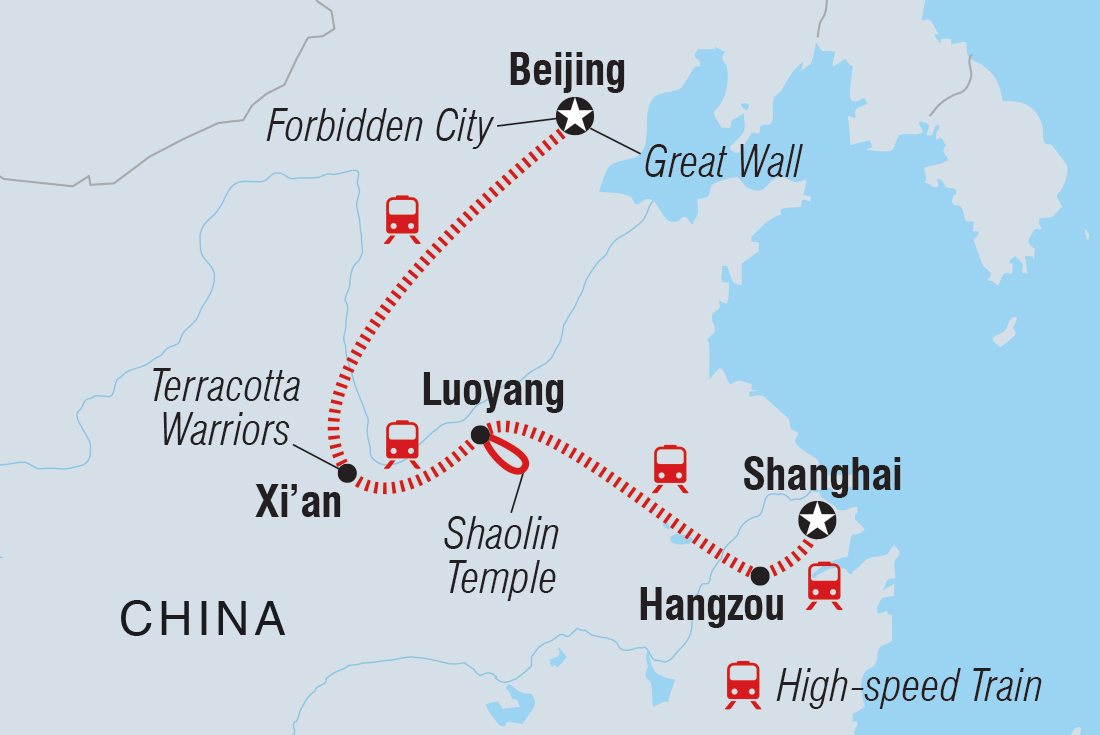 Map of Explore China including China