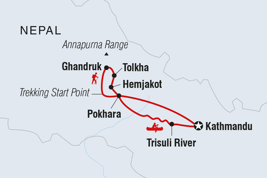 Map of 18 To 35S Essential Nepal including Nepal