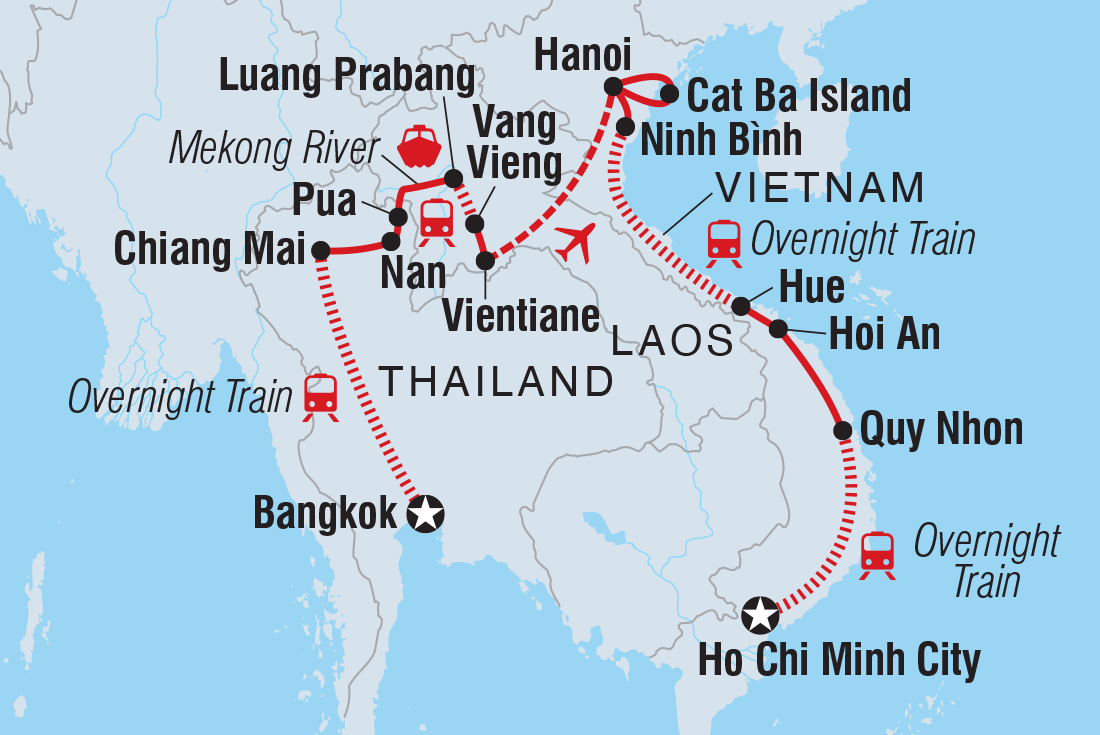 Map of 18 To 35S Real Thailand To Vietnam including Lao Pdr, Thailand and Vietnam