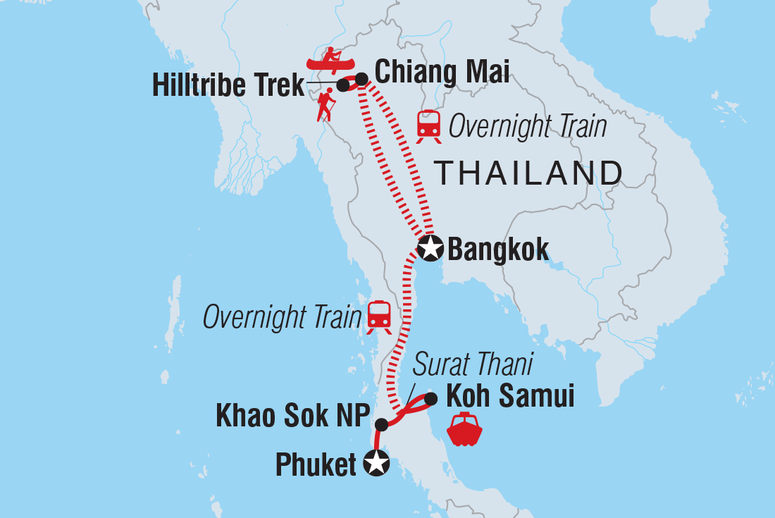 Map of 18 To 35S Real Thailand including Thailand