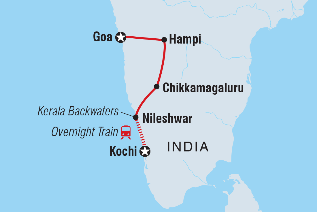 Map of South India Highlights including India