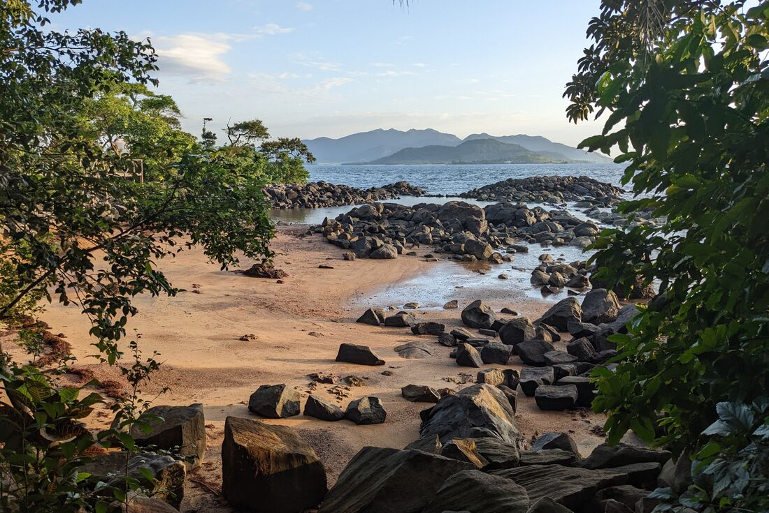 Idyllic, tropical views of Sierra Leone's coast from the Banana Island, south of Freetown