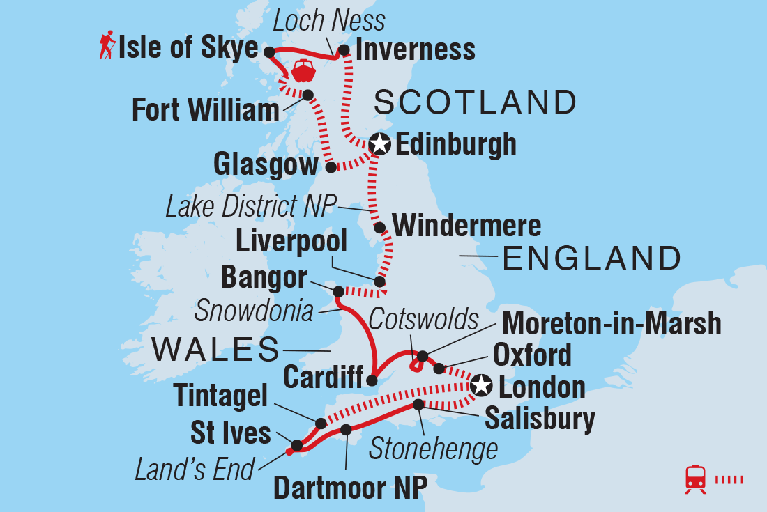 Map of Best Of The United Kingdom including United Kingdom