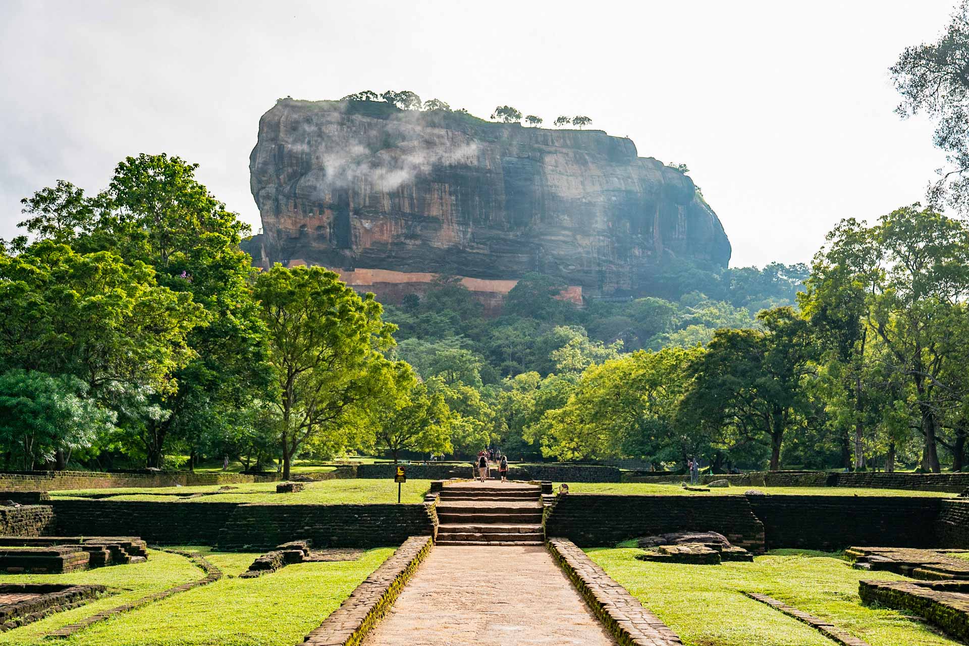 Approaching Sigiriya, Lion Rock Fortress, near Dambulla, Sri Lanka