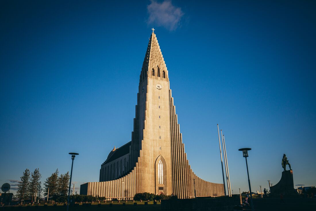 Hallgrímskirkja church in the heart of Reykjavik