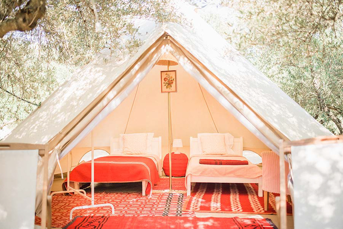 Enjoy a glamping experience among orange, lemon and orange trees at ZMFG Eco Farm