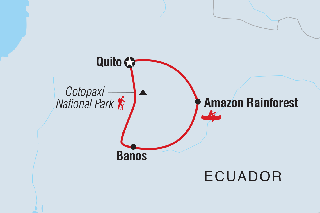 Map of Ecuador Family Holiday including Ecuador