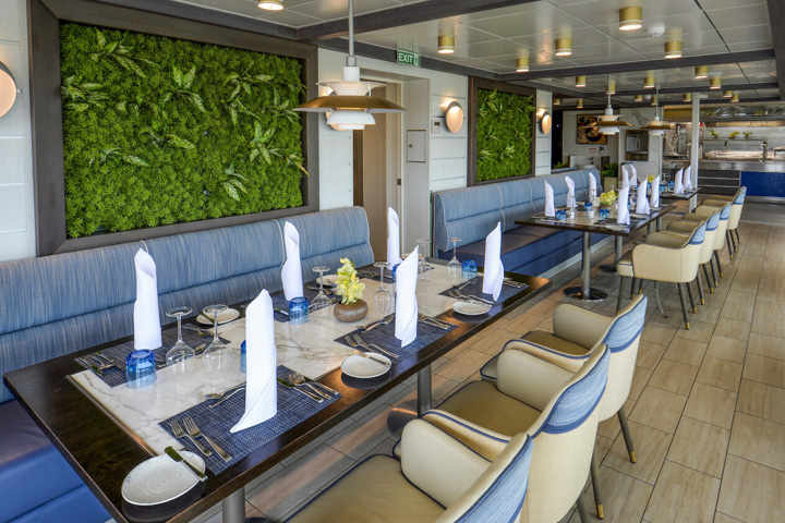Compass restaurant on the Ocean Explorer