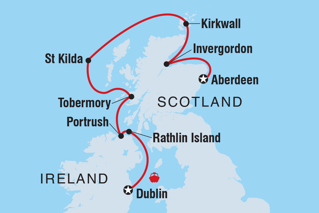 Map of The Jewels Of Scotland (Ocean Victory) including Ireland and United Kingdom