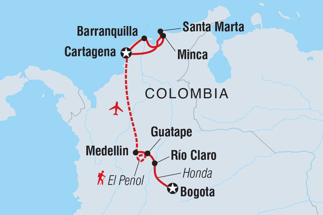 Map of 18 To 35S Real Colombia including Colombia