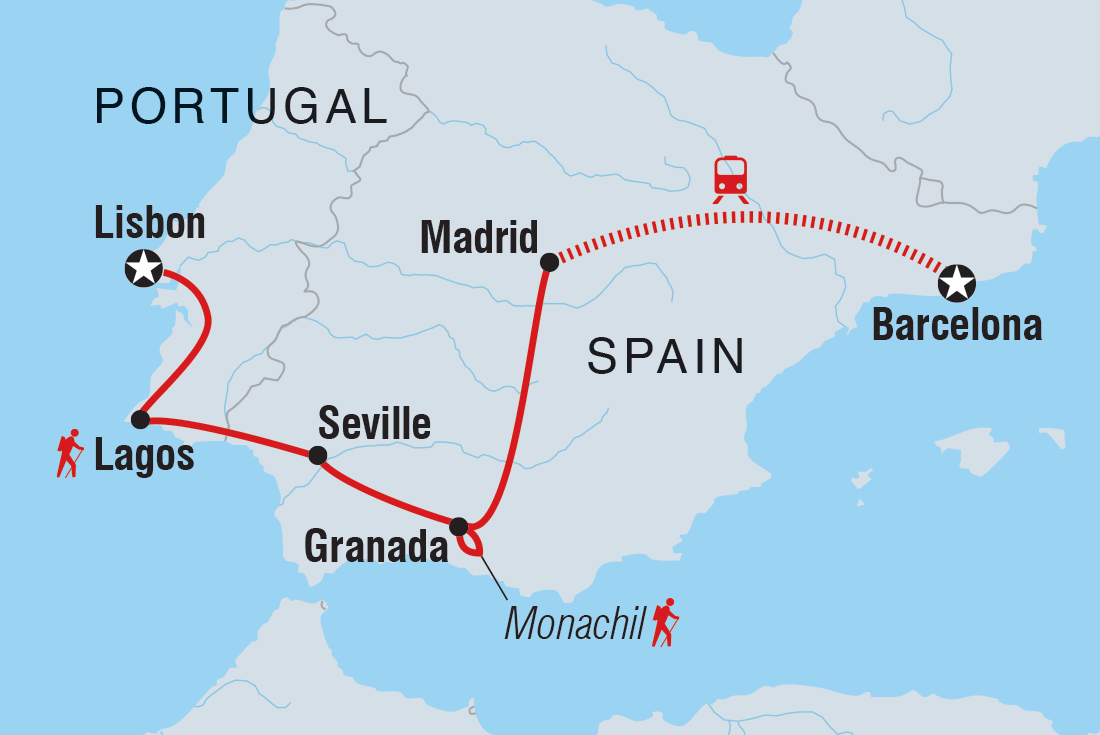Map of 18 To 35S Essential Spain And Portugal including Portugal and Spain
