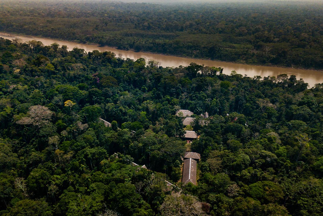 GGPI - Peru Feature Stay: Posada Amazonas aerial view in the trees